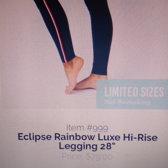 Zyia Eclipse Rainbow Luxe  Hi rise  leggings size extra small navy color - Picture 10 of 10